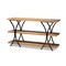 Baxton Studio Terrell Modern Rustic and Industrial Natural Brown Finished Wood and Metal Console Table